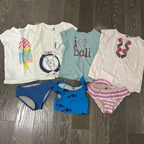 Tea Collection Shirts and Swim Lot Size 6 - Picture 1 of 10